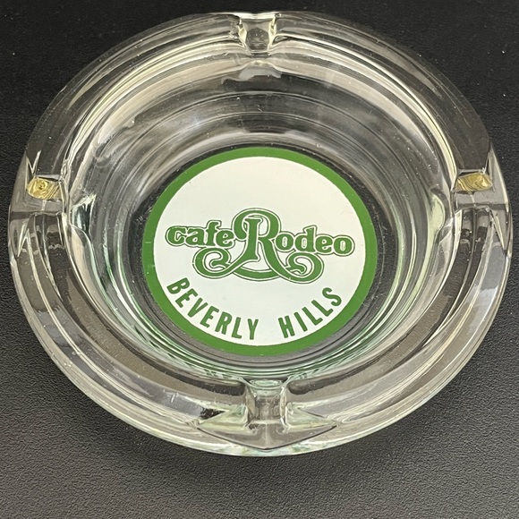 Vintage Cafe Rodeo Beverly Hills Glass Ashtray Excellent Condition No Chips - Picture 4 of 4